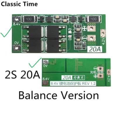 2S 20A 18650 Li-ion Lithium protection board/ BMS board Balanced