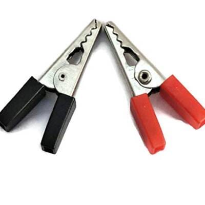 Crocodile Clip 1 Pair (Black and Red)