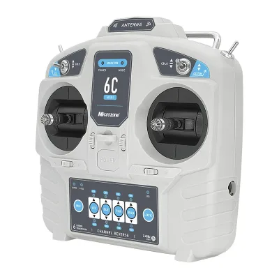 MicroZone MC6C Mini V2 – 2.4GHz 6CH Controller & Receiver Radio System for RC Airplanes, Drones, Multirotor Helicopters, and Boats