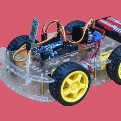 Bluetooth Controlled Robot Car Kit with Arduino UNO, HC-05 & L298N