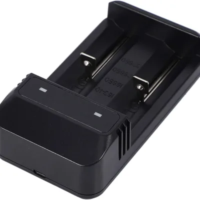 Extol Dual-Slot Lithium Battery Charger – For CR123A, 16340, 18650 Rechargeable Batteries