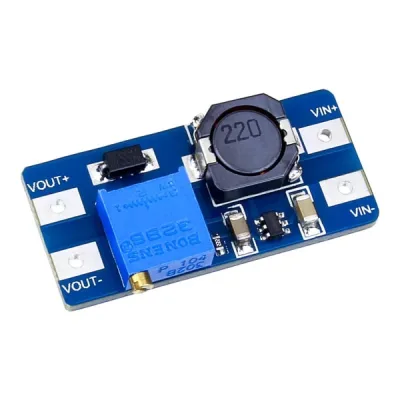 MT3608 DC-DC Step-Up Boost Converter Module (2A Adjustable Voltage Booster)