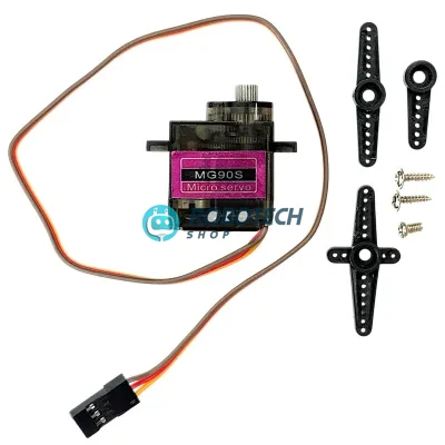 MG90 Metal Gear Servo Motor – 180° Micro Servo for Arduino, RC, Robotics (MG90S Upgrade) MG90 মেটাল গিয়ার সার্ভো মোটর – আরডুইনো, রোবটিক্স ও আরসিতে ব্যবহারের জন্য