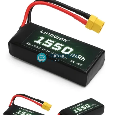 1550 mAh 3S 35C LiPower 11.1 V High-Discharge LiPo Battery with XT-60 Connector