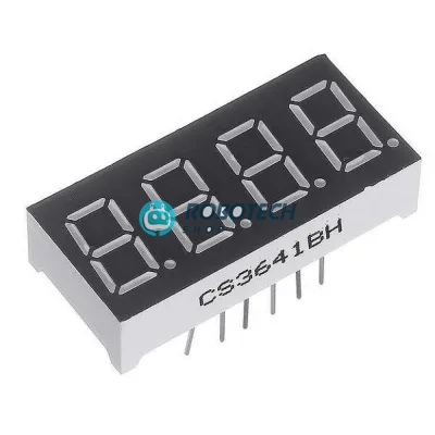 0.56 Inch 4 Digit 7 Segment Display – Red LED, Common Cathode, 12 Pin | ০.৫৬ ইঞ্চি ৪ ডিজিট ৭ সেগমেন্ট ডিসপ্লে – লাল LED, কমন ক্যাথোড