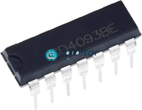 CD4093 Quad 2-Input NAND Schmitt Trigger IC (CMOS Logic Gate – DIP-14 ...