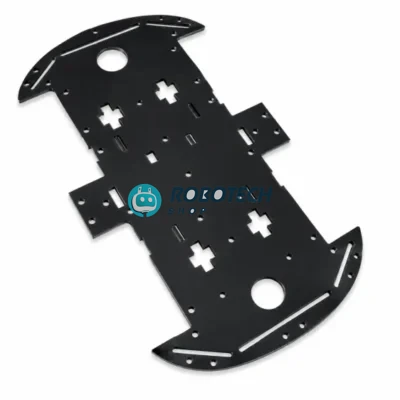 4 Wheel Robot Car Chassis Acrylic Plate – Single Part, 3mm Black