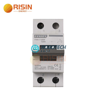 FANHEY 2P 63A MTS Dual Power Manual Transfer Switch – DIN Rail Changeover Breaker