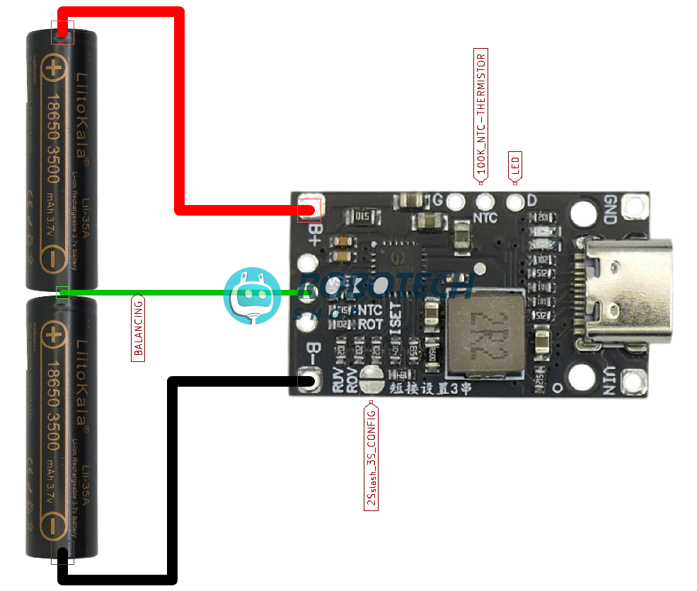 IP2326 Type-C 2S / 3S Lithium Battery Charger Module – 8.4V / 12.6V, Up to 1.5A 2 IP2326 Type-C 2S / 3S Lithium Battery Charger Module – 8.4V / 12.6V, Up to 1.5A - Image 2